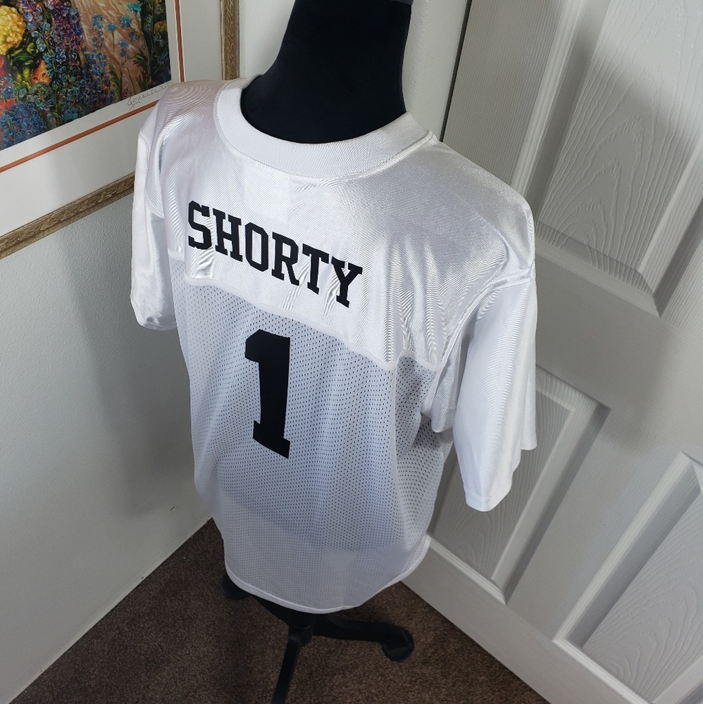 Shorty #1 White Jersey Shirt sz Large